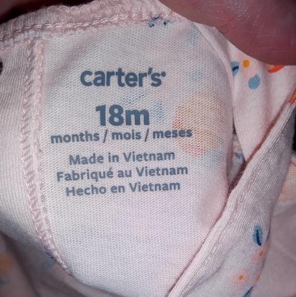 *HP* Carter's NWT Baby Girls Pink Peach Romper 18 m 🍑 - Picture 4 of 6